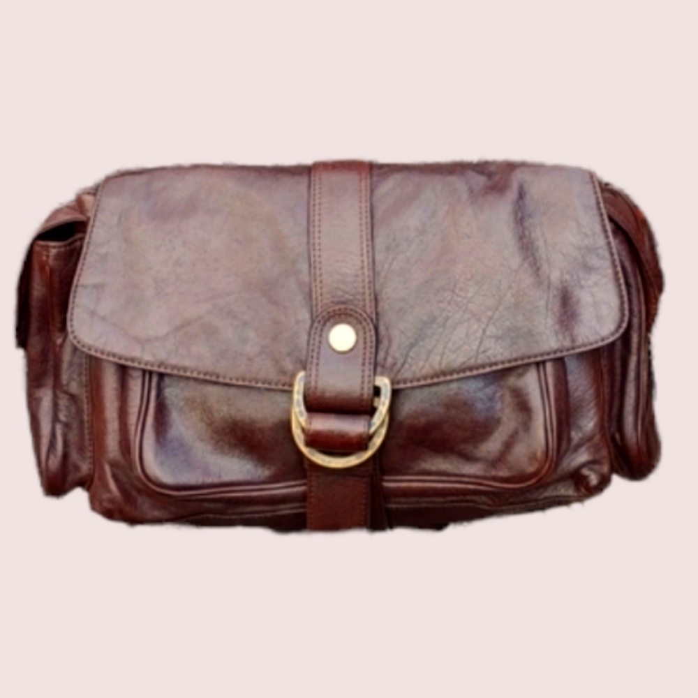 KOOBA Leather Shoulder Bag Supple Dark Brown Gorgeous - Picture 5 of 11